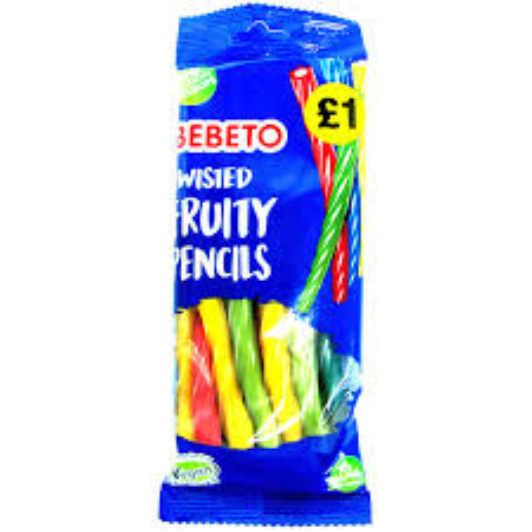 BEBETO TWISTED FRUITY PENCILS 160G
